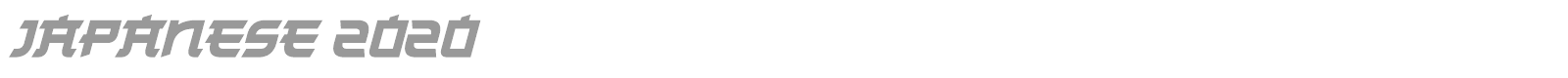 Japanese 2020 font preview